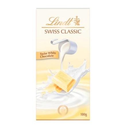 Lindt Chocolate Classic Blanco Tableta 1x100grs. Origen Suiza.